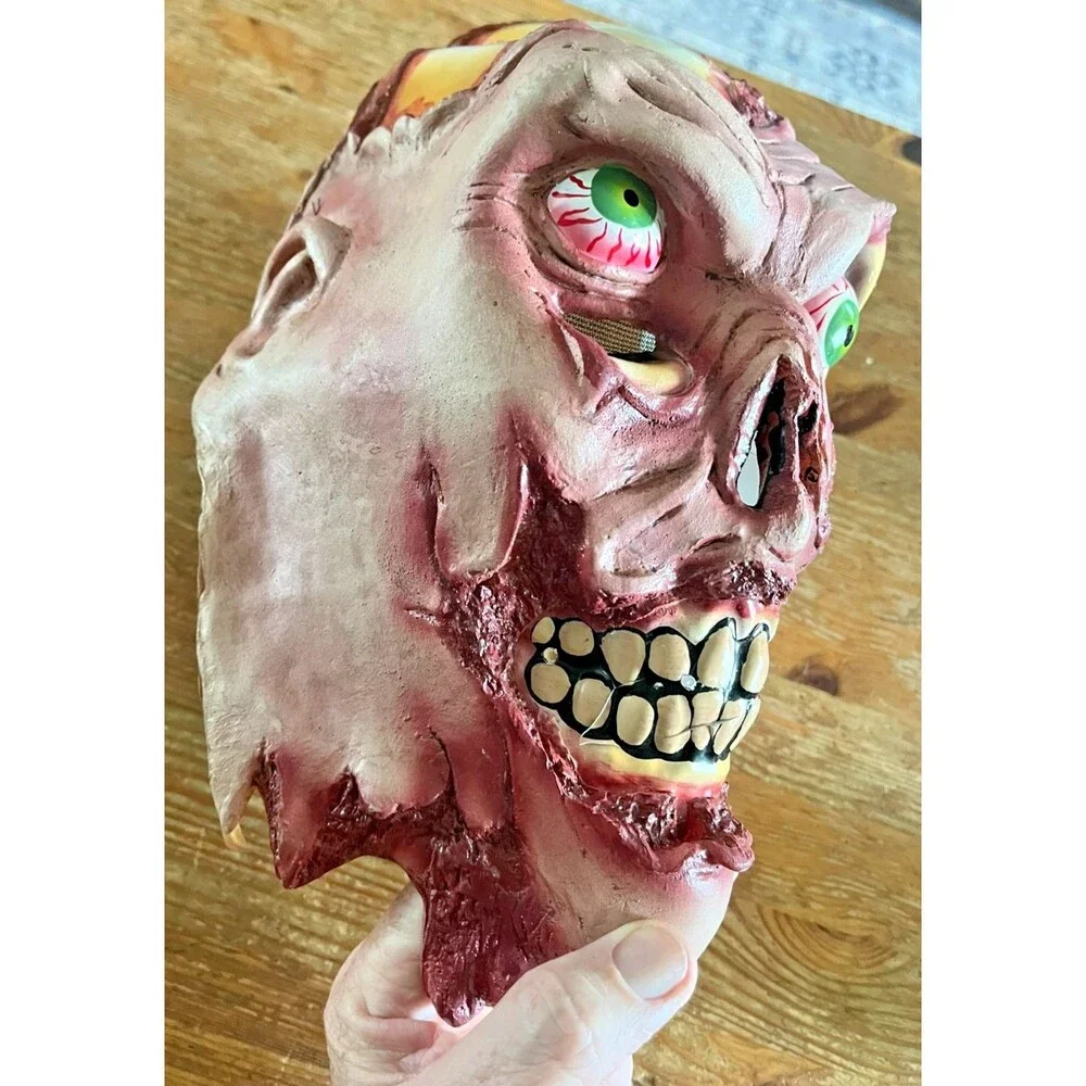 Zombie Mask Amazing Skull Halloween Decor Plastic / Latex Costume Gory Gross